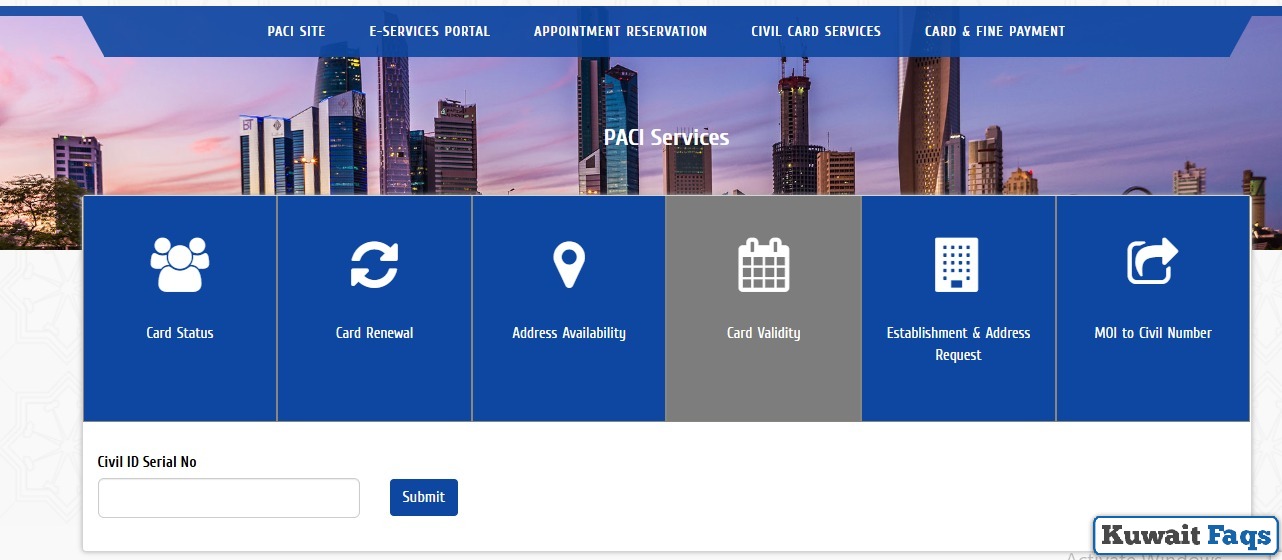 Kuwait Civil ID Status Check